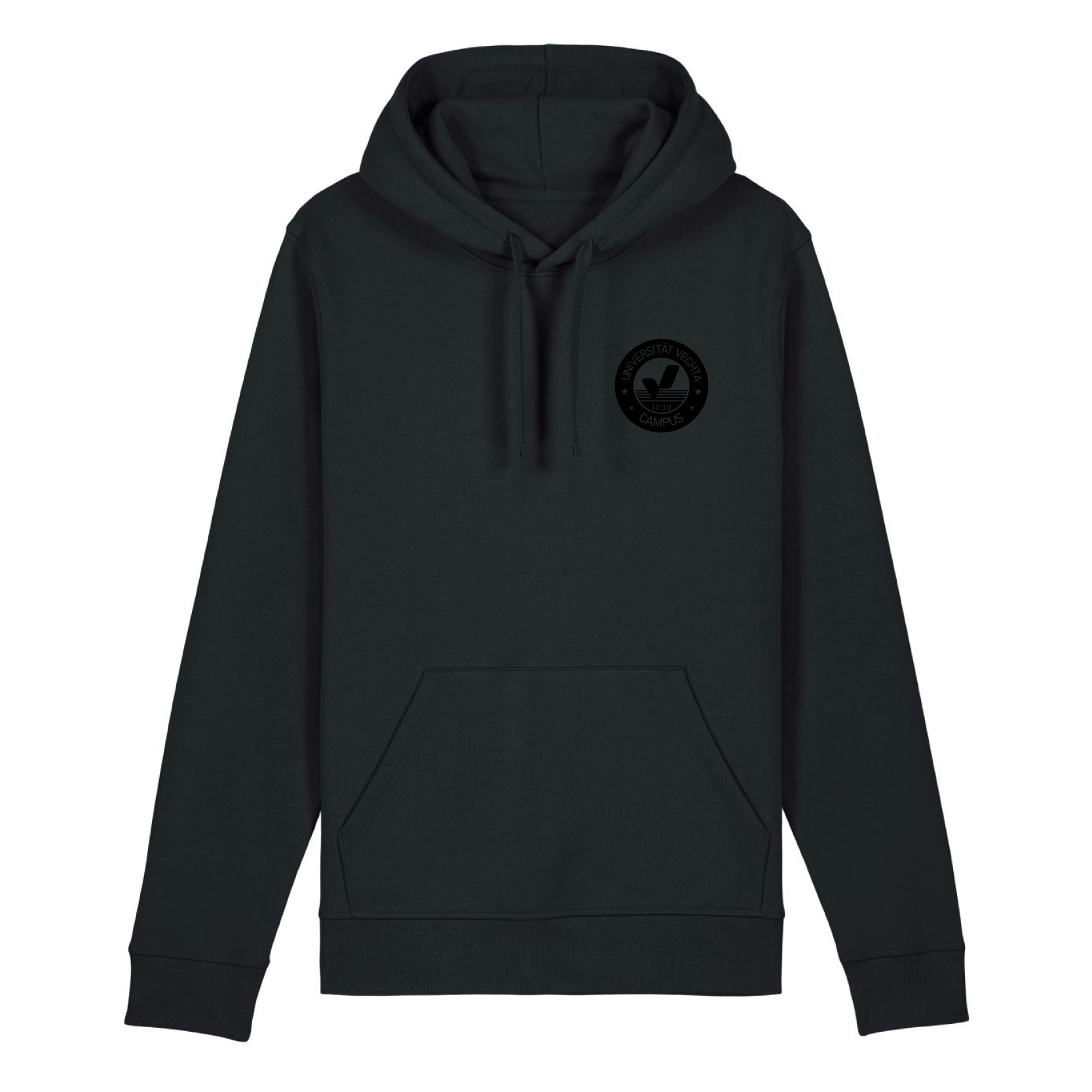 Kapuzenpullover Logo Ton in Ton Black
