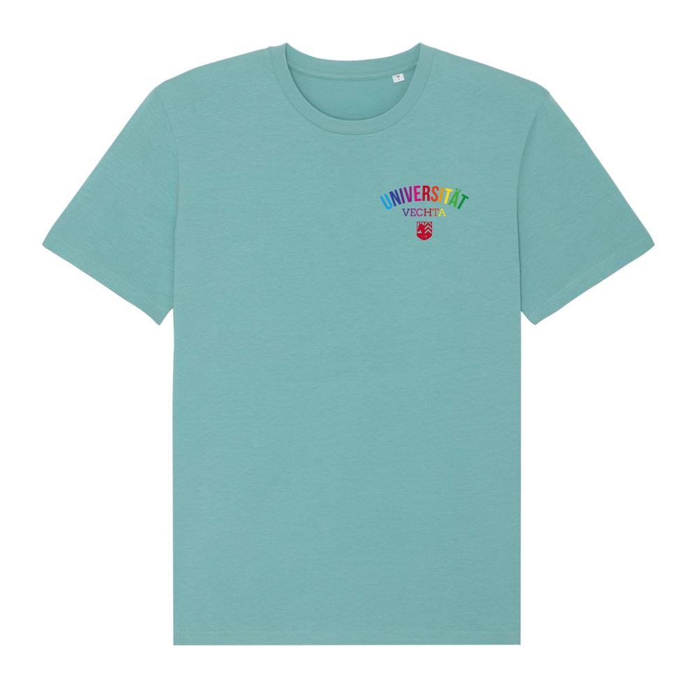 Herren T-Shirt Regenbogen türkis