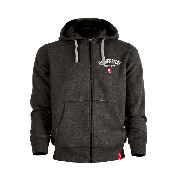 Herren Kapuzenjacke dunkelgrau