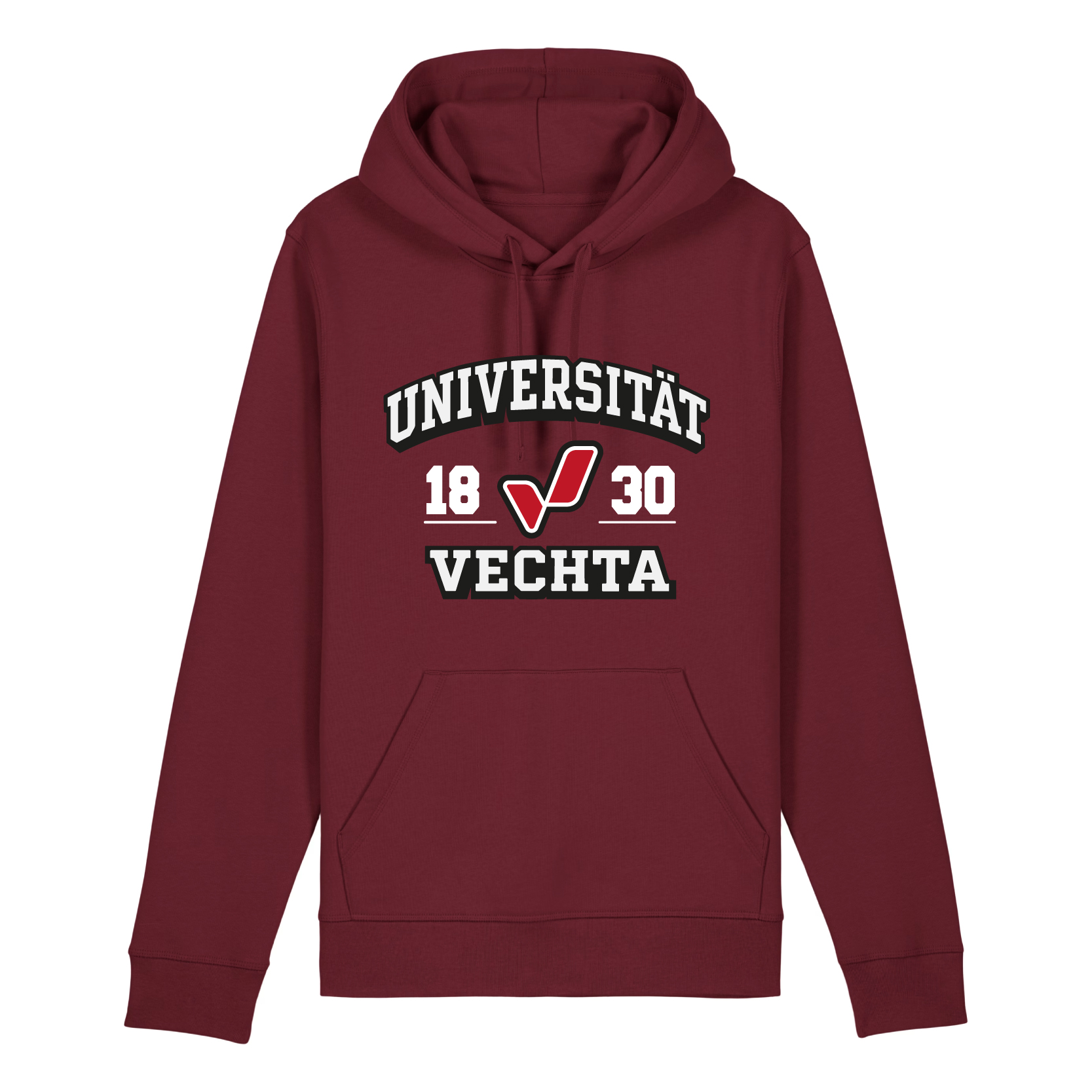 Kapuzenpullover College Burgundy