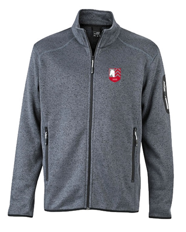 Herren Fleecejacke grau