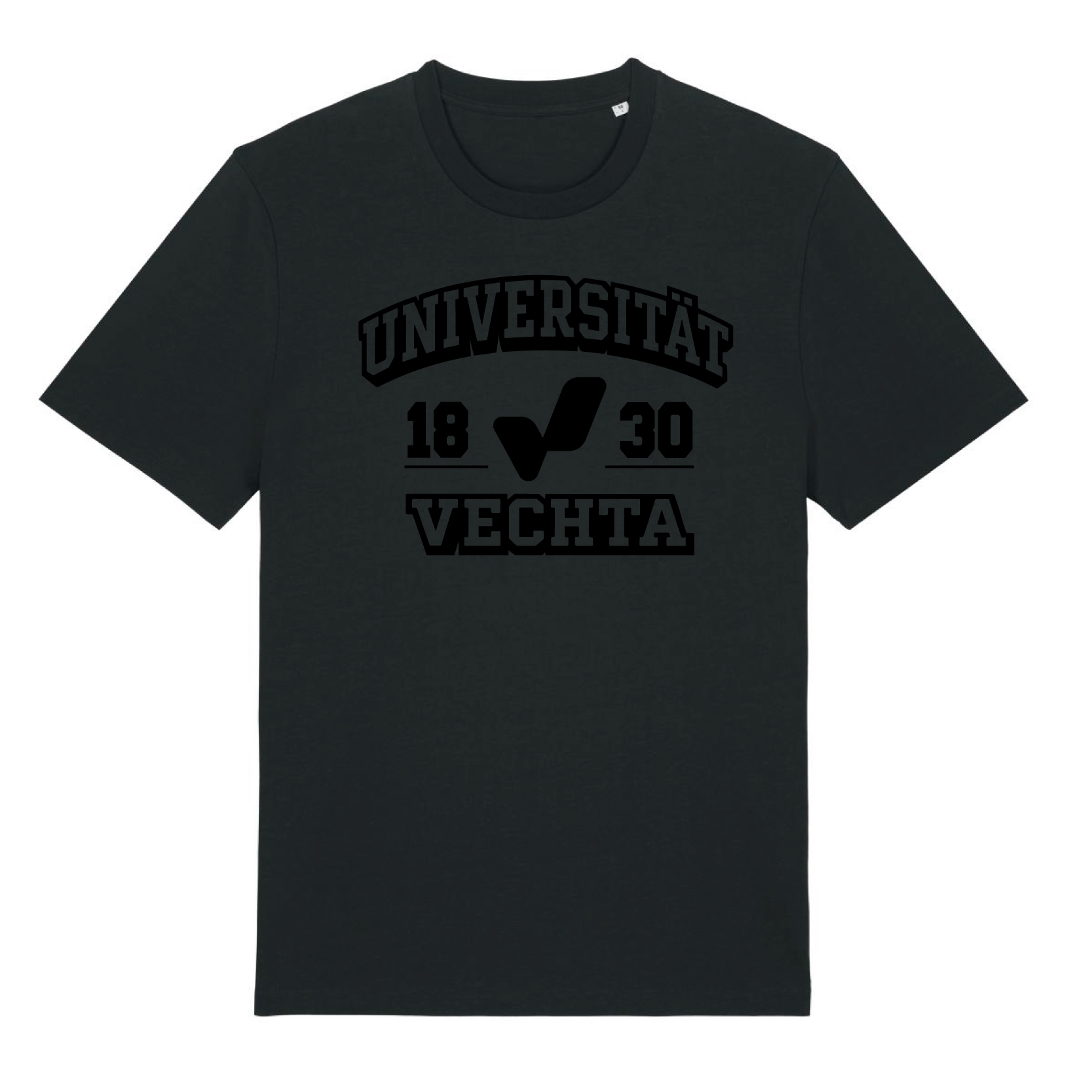 T-Shirt College Ton in Ton Black